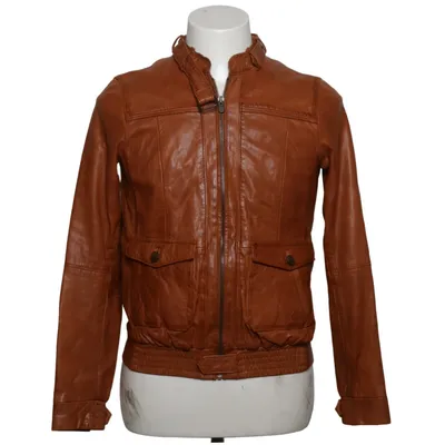 Leather jacket (Brown) from Campus Cotton, Leather, Polyester
