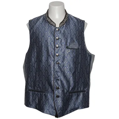 Suit vest (Blue, Gray) from Krüger Cotton, Polyester, Viscose, Wool