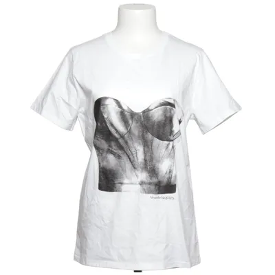 T-shirt (Blanc, Noir) de Alexander McQueen Coton