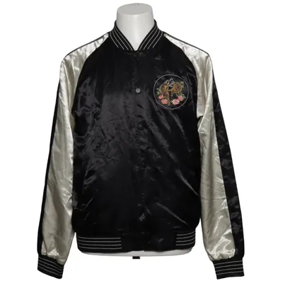 Bomberjakke (Sort, Hvid) fra Forever 21 Men Polyester