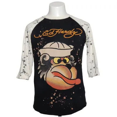 T-shirt (Black, White, Multicolored) from Ed Hardy by Christian Audigier Cotton