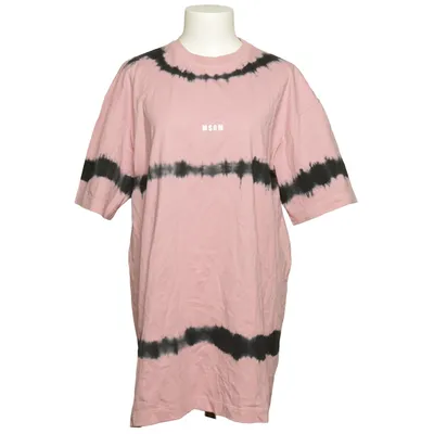 T-shirt (Pink, Black, Multicolored) from MSGM Cotton