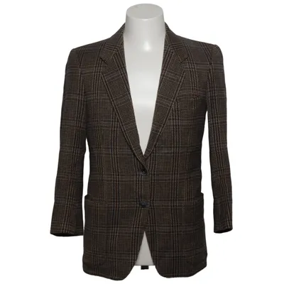 Blazer (Brown, Blue, Multicolored) from Pierre Laffitte Wool