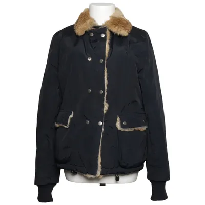 Vinterjakke (Sort, Beige) fra Woolrich Bomuld, Dun, Polyamid, Kaninpels