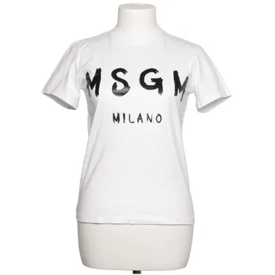 T-shirt (White, Black) from MSGM Cotton