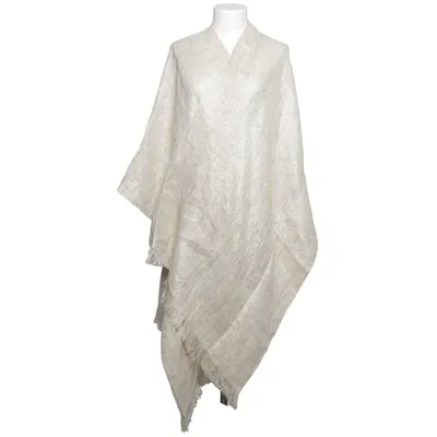 Poncho (Beige) from Brunello Cucinelli Linen, Polyamide, Polyester