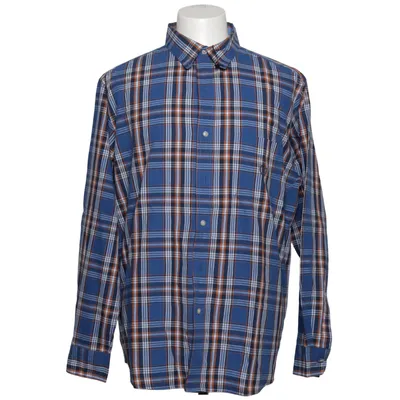 Skjorte (Blå, Hvid, Brun) fra Chaps Bomuld, Polyester