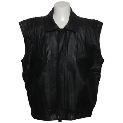 Biker gilet (Zwart) van Berto Lucci Leer, Polyester