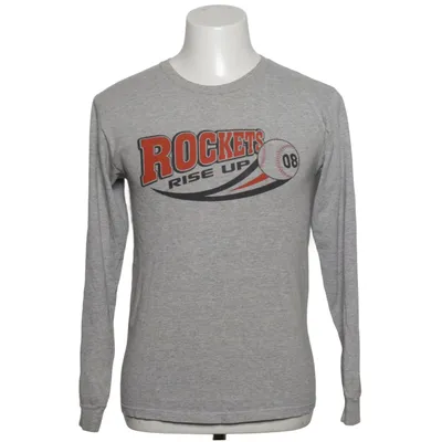 Langærmet t-shirt (Grå) fra Hanes Heavyweight Bomuld, Polyester