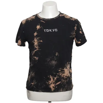 T-shirt (Black, Beige) from Romwe Cotton