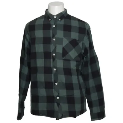 Flannel skjorte (Grøn, Sort) fra Redefined Rebel Bomuld