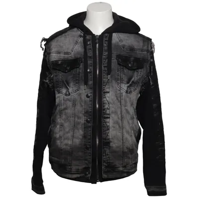 Veste en jean (Gris, Noir) de Cipo & Baxx Coton, Élasthane