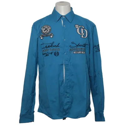 Shirt (Blauw, Wit) van Camp David Katoen