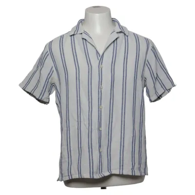 Chemise à manches courtes (Blanc, Bleu) de Only & Sons Coton recyclé, Polyester recyclé