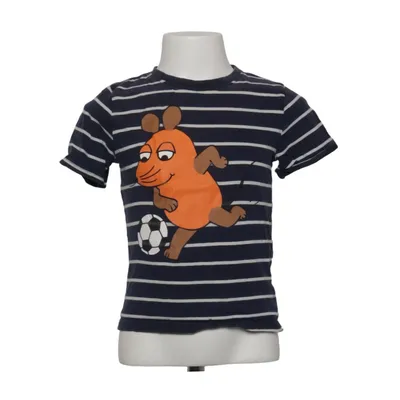 T-shirt (Blå, Hvid, Orange) fra DieMaus Bomuld