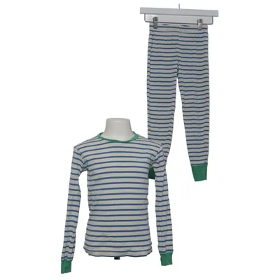 Pyjama (Blau, Weiß, Grün) von Mini Boden Baumwolle