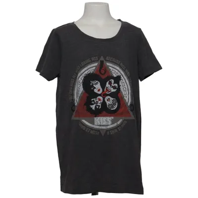 T-shirt (Grijs) van Kiss Katoen, Viscose