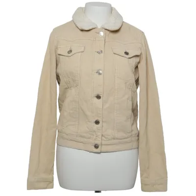 Lined denim jacket (Beige) from Topshop Moto Cotton, Polyester