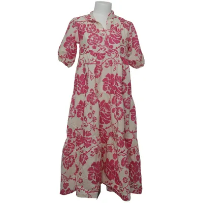 Maxi dress (Pink, White) from Fame Cotton, Elastane