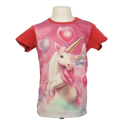 T-shirt (Roze, Meerkleurig) van Unicorn Katoen