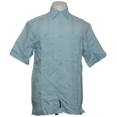 Chemise à manches courtes (Bleu) de Cubavera