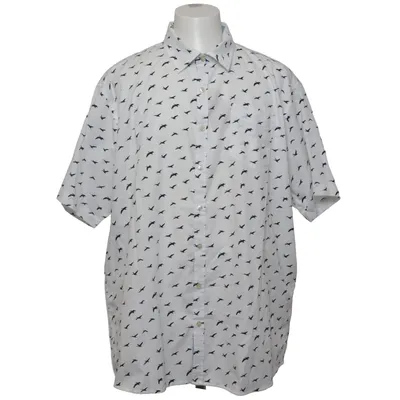 Kortärmad skjorta (Vit, Svart) från Jacks Denim Co Bomull, Polyester