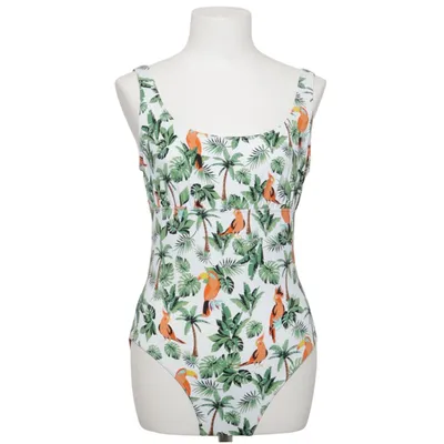 Badpak (Wit, Groen, Oranje) van KiWi Saint-Tropez Elastaan, Polyamide
