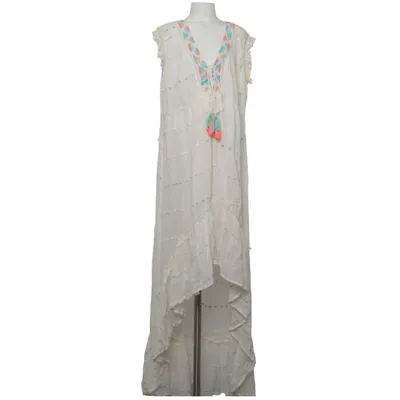Jurk (Wit, Meerkleurig) van Blue Pearl Katoen, Viscose
