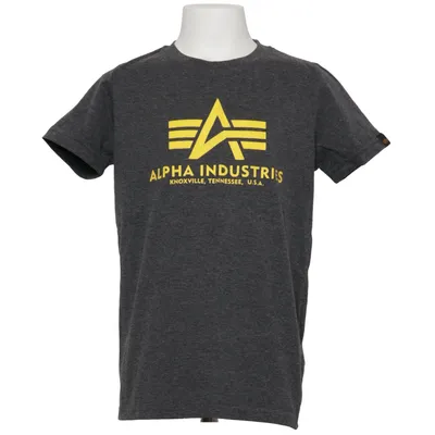 T-shirt (Grijs, Geel) van Alpha Industries Katoen, Polyester
