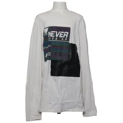 Langærmet t-shirt (Hvid, Sort) fra Download Bomuld