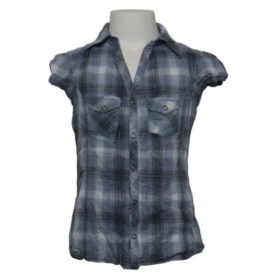 Chemise à manches courtes (Bleu, Blanc) de H&M Coton