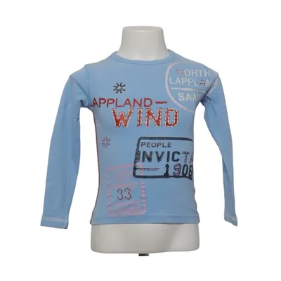 Langærmet t-shirt (Blå) fra Invicta Bomuld, Elastan