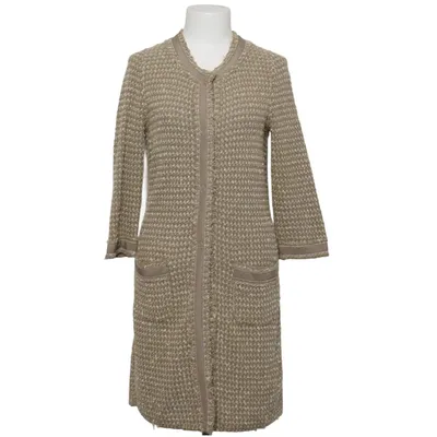 Coat (Beige, Gray) from Bruno Manetti Cotton, Linen, Metallic fiber, Polyamide