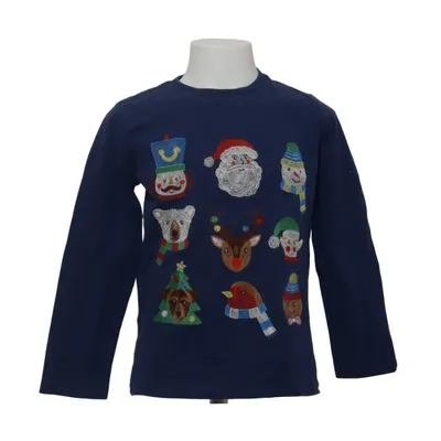 Långärmad t-shirt (Blå, Flerfärgad) från Mini Boden Bomull
