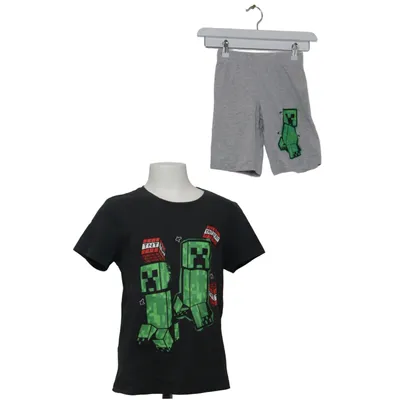 Pyjama (Noir, Gris, Multicolore) de Minecraft Coton, Viscose