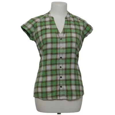 Chemise à manches courtes (Vert, Blanc, Marron) de Vaude Élasthane, Coton biologique
