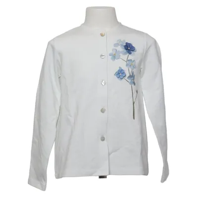 Cardigan (Blanc, Bleu) de Per Te Coton, Élasthane
