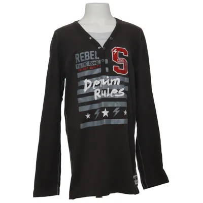 Henley shirt (Gray, Multicolored) from Kids and Friends Cotton
