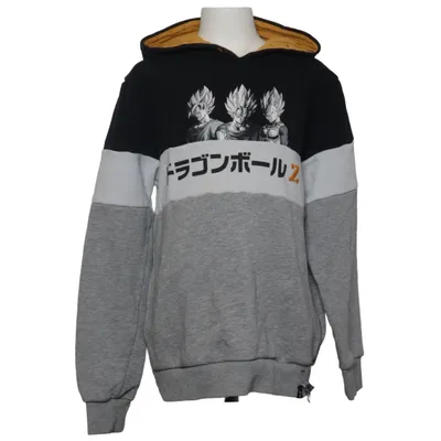 Huvtröja (Svart, Grå, Gul) från DragonBallz Bomull, Polyester