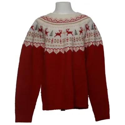 Weihnachtspullover (Rot, Weiß, Mehrfarbig) von Vertbaudet Acryl, Elasthan, Metallfaser, Polyester