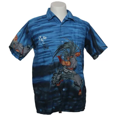 Kortärmad skjorta (Blå, Flerfärgad) från Dognose Polyester