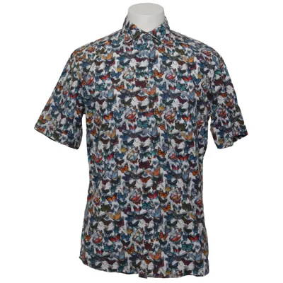 Short sleeve shirt (White, Multicolored) from Olymp Cotton