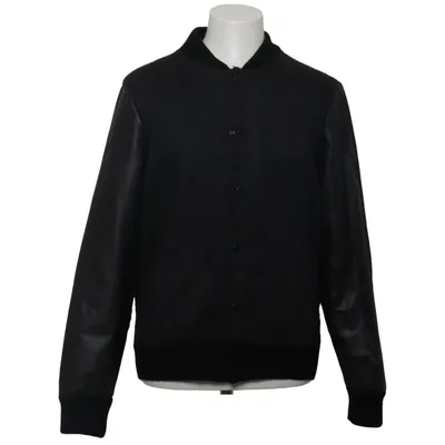 Collegejakke (Grå, Sort) fra Burlington Læder, Viscose, Uld