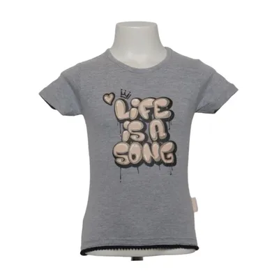 T-shirt (Gris) de Koko Noko Coton, Élasthane
