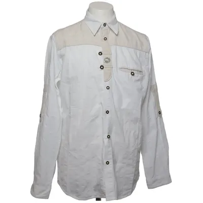 Chemise (Blanc, Beige) de Stockerpoint Coton