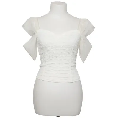 Crop Top (Weiß) von Dazy Elasthan, Polyester