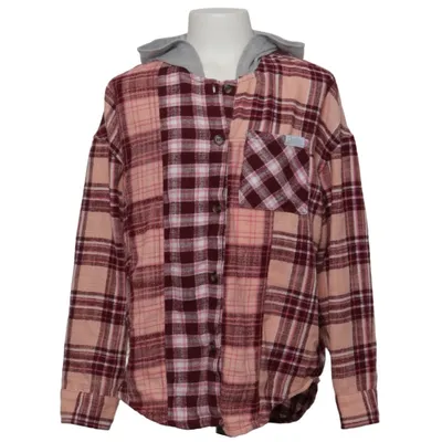 Sweat à capuche (Rose, Violet, Gris) de Justice Coton, Polyester, Viscose