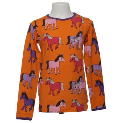 Langarmshirt (Orange, Lila, Pink) von Småfolk Baumwolle, Elasthan