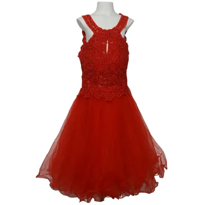 Flower girl dress (Red) from Pronto Moda Polyester