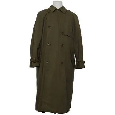 Trench coat (Green) from Valentino Uomo Cotton, Polyester